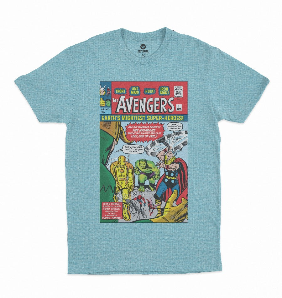 Polera Avengers Comics Vol. 1, Celeste